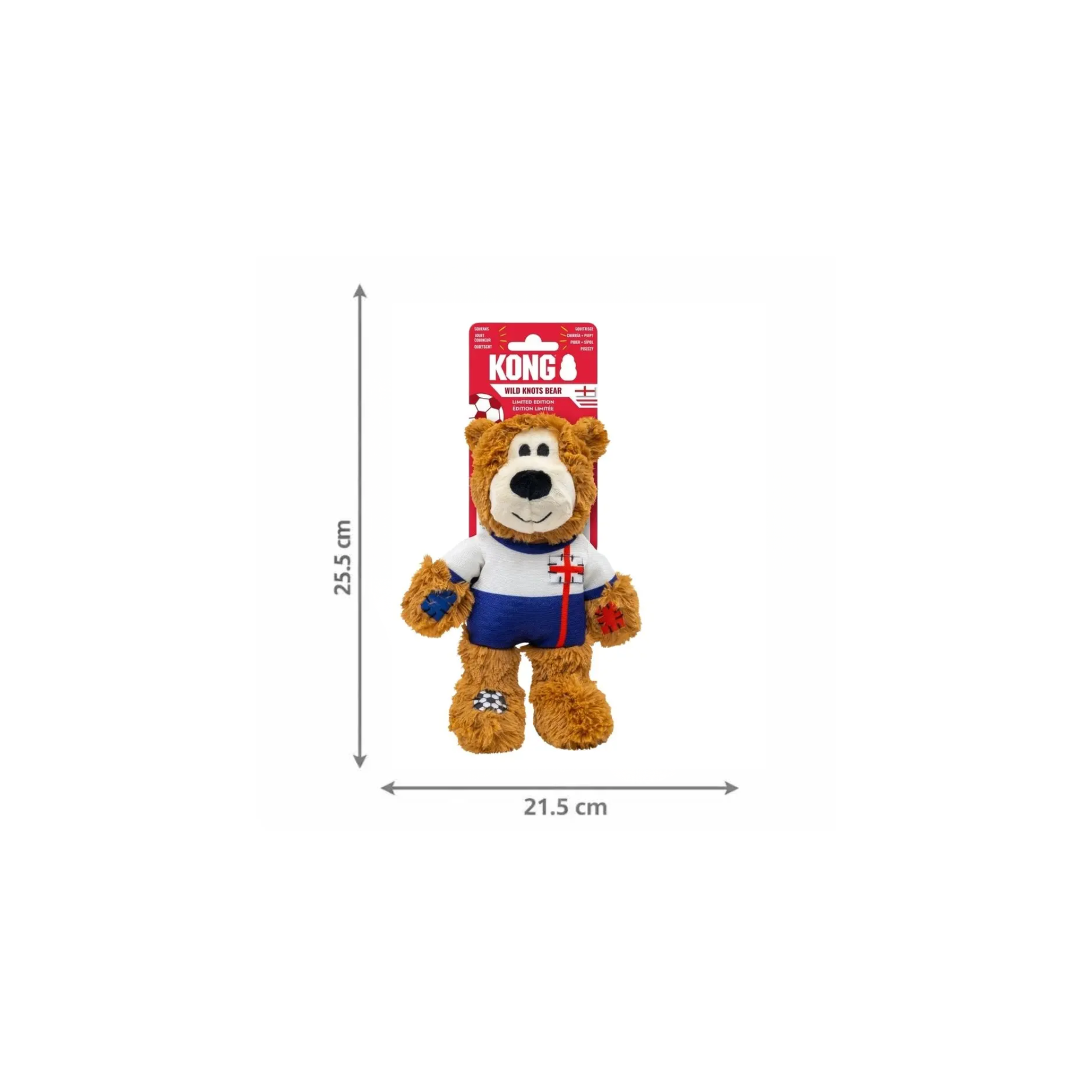 KONG Wild Knots Sport Inglaterra Mediano Peluche Edición Mundial 2026 - AniMALL