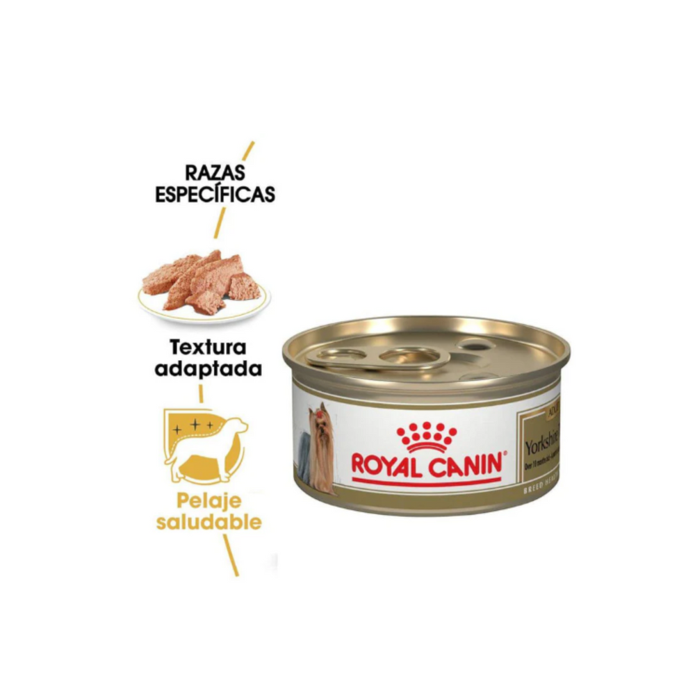 1 Lata Royal Canin Yorkshire Adulto  85g - Alimento Húmedo en Salsa