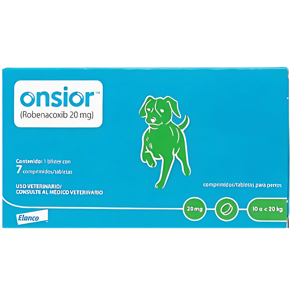 Onsior Robenacoxib, 1 blíster con 7 comprimidos de 20mg Elanco - AniMALL