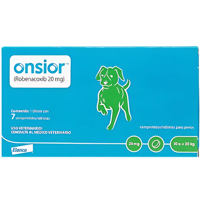 Onsior Robenacoxib, 1 blíster con 7 comprimidos de 20mg Elanco