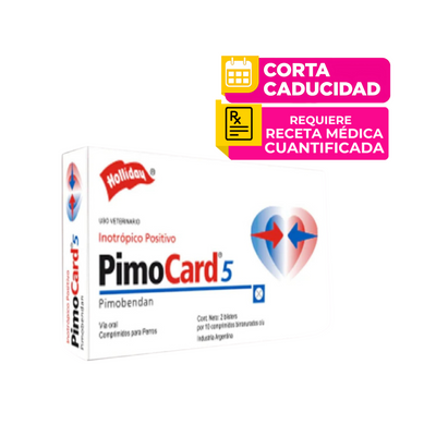 CORTA CADUCIDAD PimoCard 5 Pimobendan, 2 blísters con 10 comprimidos Holliday