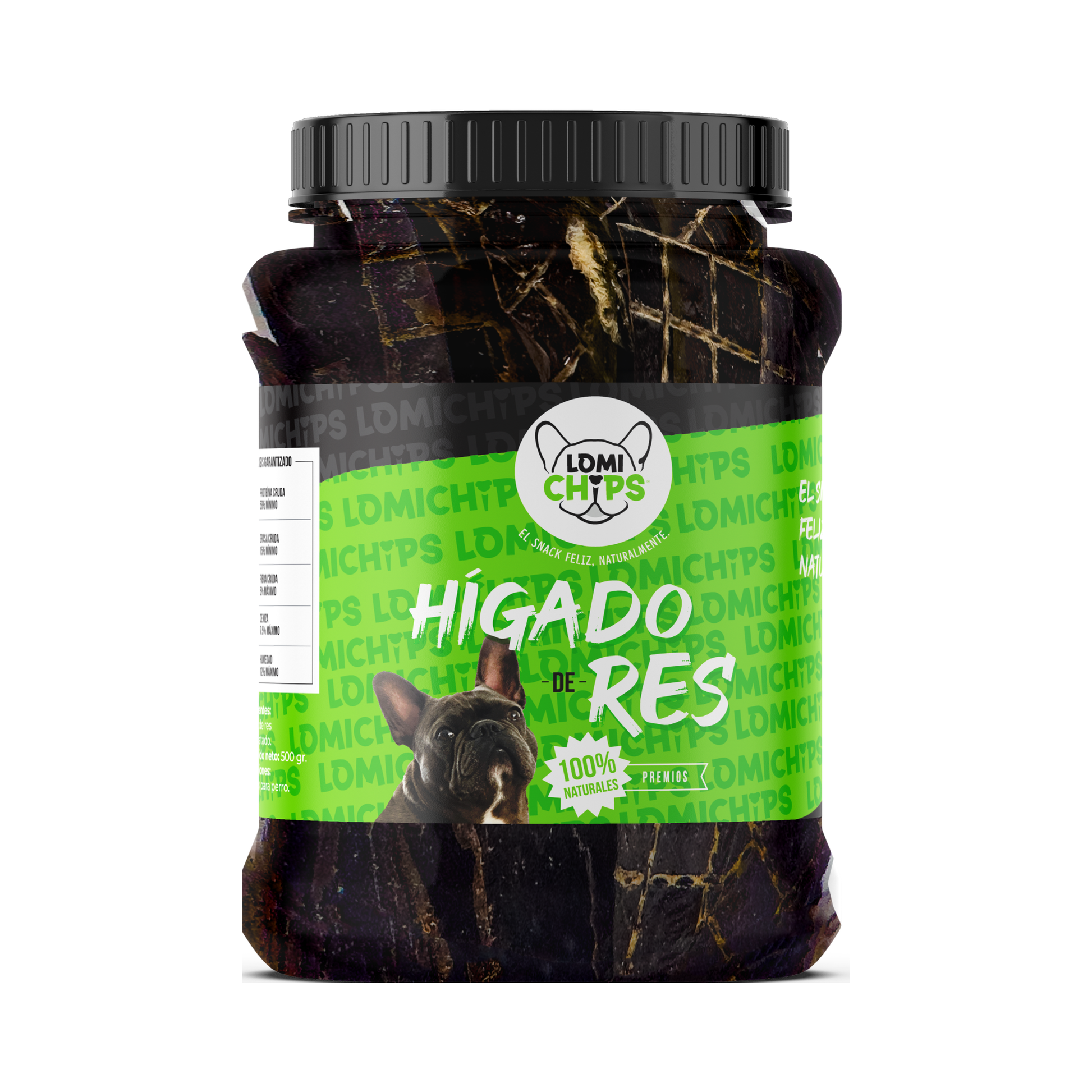 hígado de res deshidratado para perros 500 g